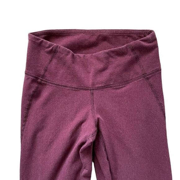 LULULEMON Mini Stripe Legging Maroon Size 6 - Picture 4 of 7